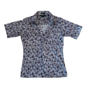 80’s Vintage Archer Patterned Men's Shirt